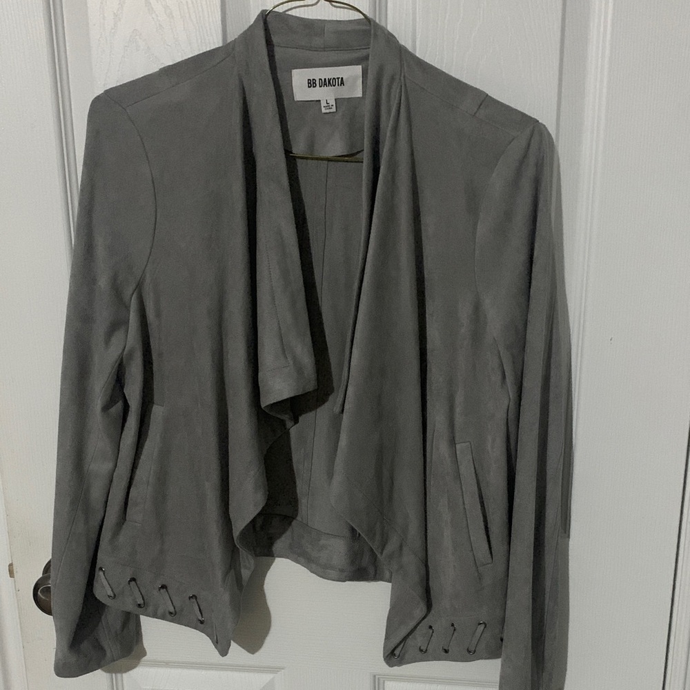 BB Dakota Women's Draped Gray Blazer